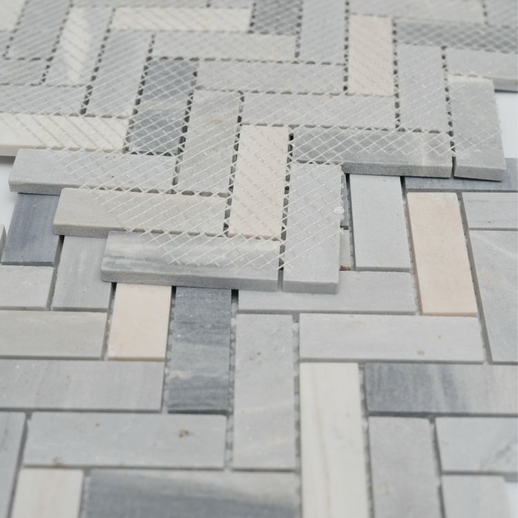 Herringbone Italian Blue 11 x 12.5